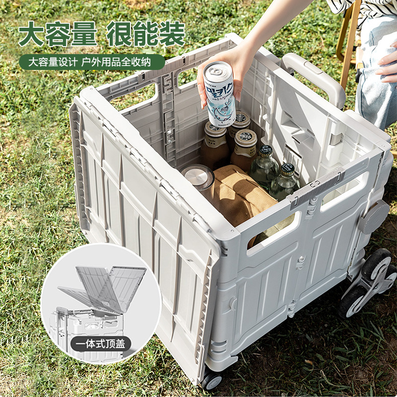 Younai Outdoor Special Trolley Grocery Shopping Cart Household Portable Express Trolley Street Stall Trailer Folding Shopping Cart