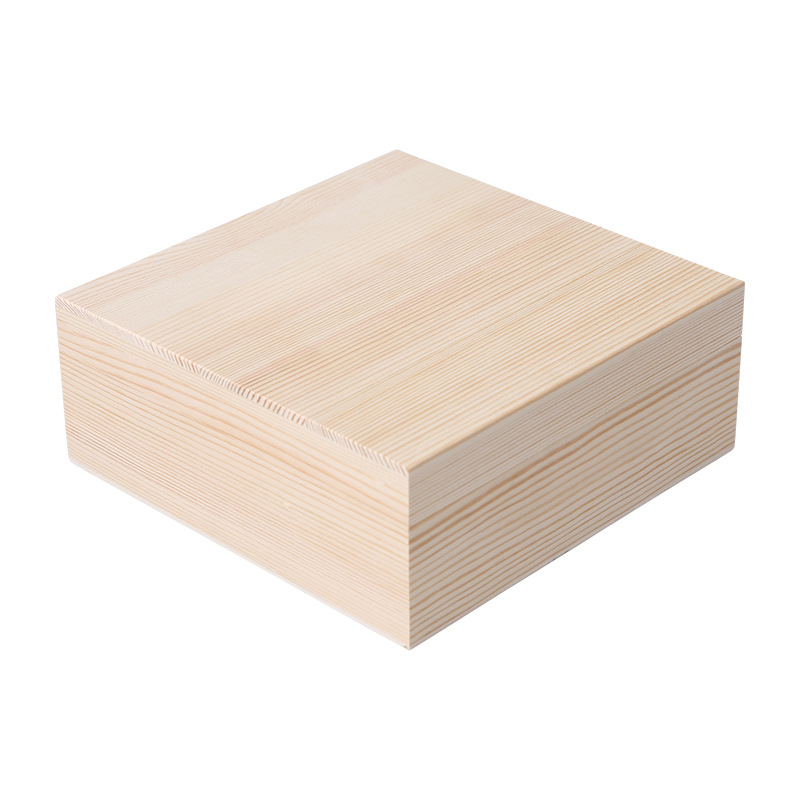 Simple Wooden Desktop Sundries Storage Box Heaven and Earth Cover Wooden Box Jewelry Collection Box with Lid Packaging Wooden Gift Box