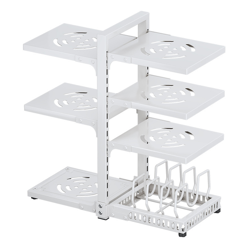 Kitchen Storage Rack Pot Rack under the Sink Multi-Layer Household Pot Rack Cabinet Layered Pot Storage Rack Wholesale