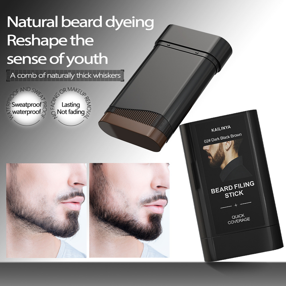 Карандаш для окрашивания бороды, натуральный, водо- и потоотталкивающий, для белых волос