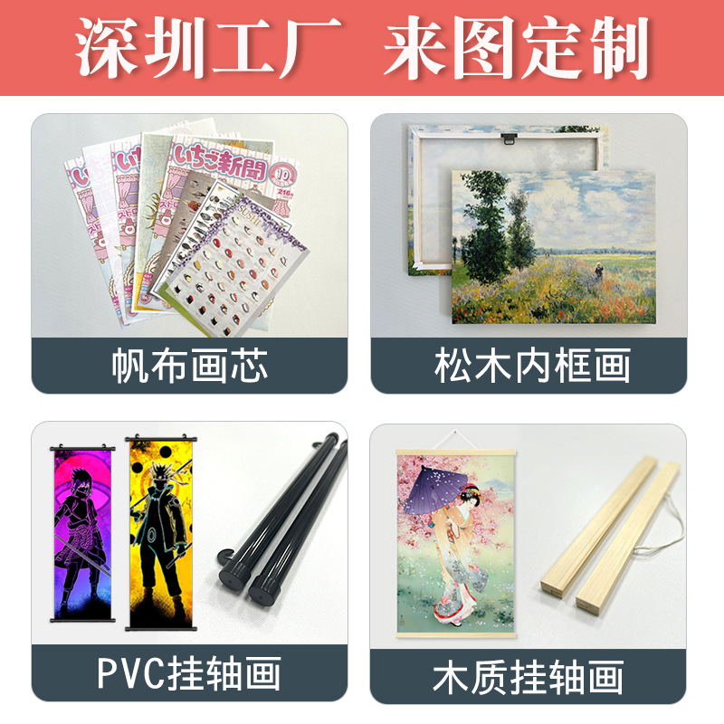 Living room decorative painting core spray painting hanging painting poster frameless painting mural cross-border canvas painting Amazon wholesale customization