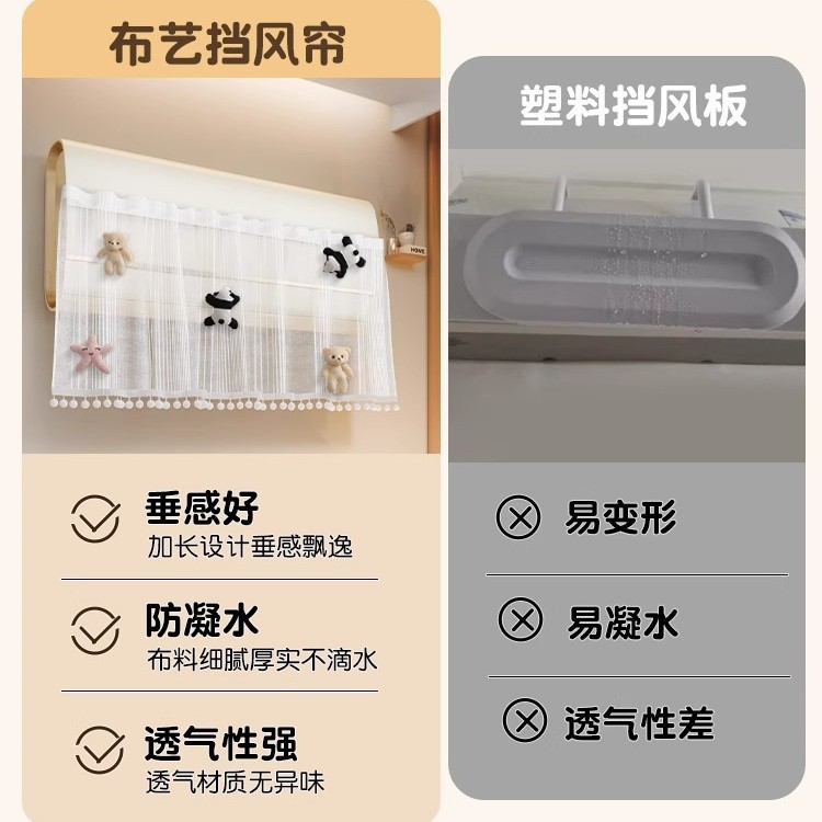 Air conditioning wind deflector anti-direct blowing universal baby confinement air outlet wind curtain wall-mounted universal air guide mask