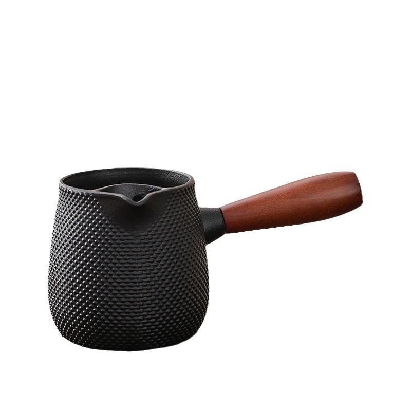 Encircled stove pot roasted milk iron casting side pot outdoor tea making artifact large capacity frying teapot wine warming container scented tea container