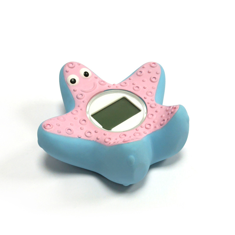 Little starfish cartoon children's water thermometer digital display warning waterproof Bath swimming water thermometer baby special digital
