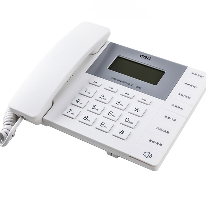 Deli Telephone Wired Sitting Home Office Stand-Alone Business Hotel Fixed Line Caller Id Fixed Landline