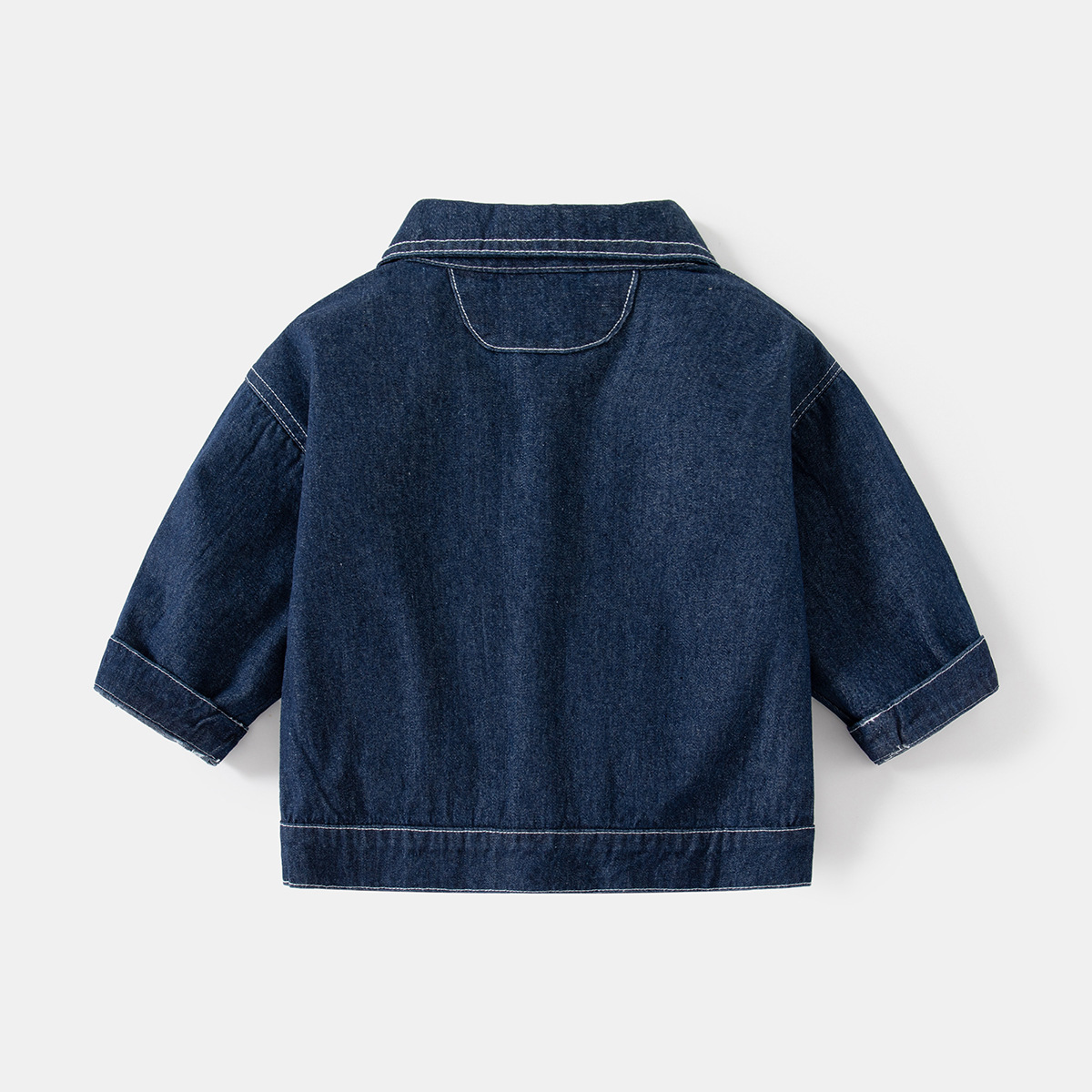 Monochrome Bright Line Boy's Denim Jacket Soft Micro-elastic Denim Jacket Hatless Small Pocket Children's Cotton Jacket