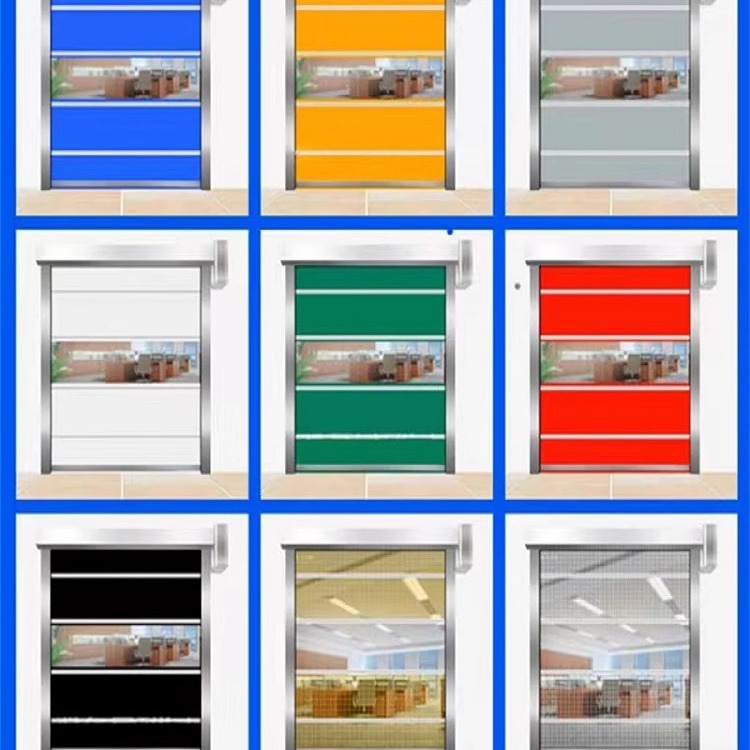 pvc fast rolling shutter door custom electric rolling gate industrial workshop lifting garage door transparent fast door