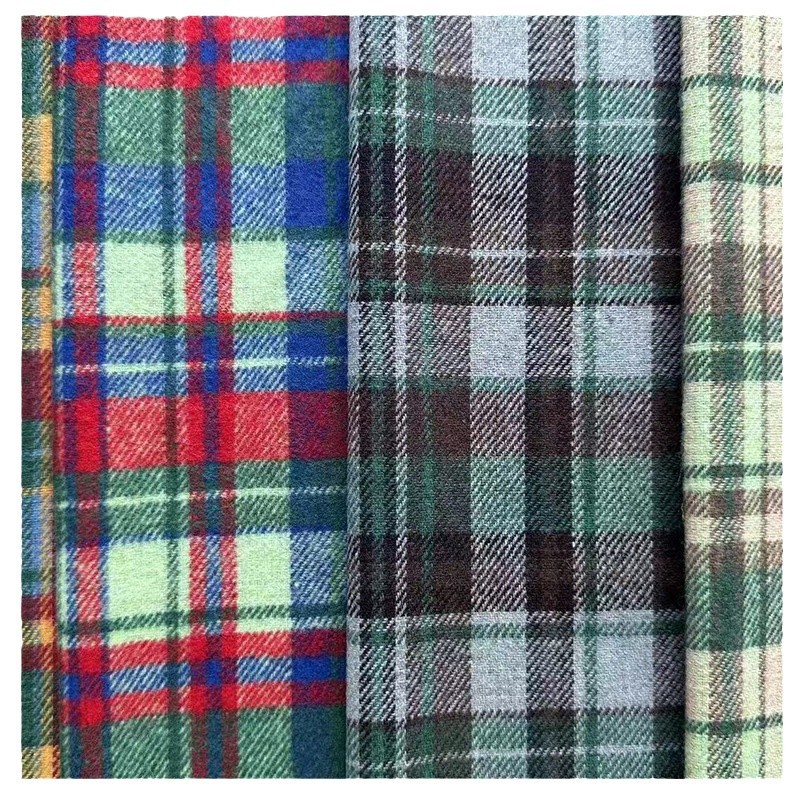 Twill Plaid Fabric Autumn and Winter Slub Woolen Coat Small Fragrant Style Shoes Hat Luggage Pants Skirt Suit Blanket Velvet