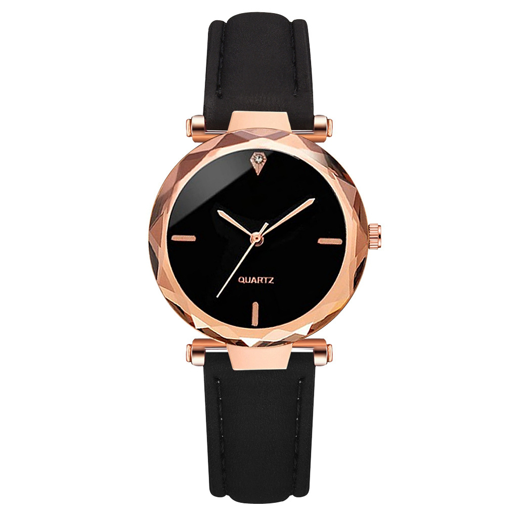 Korean Style Plastic Case Fashion Foreign Trade Trend Women's Casual Watch Simple Belt Wrist Watch Quartz Watch Bracelet suit