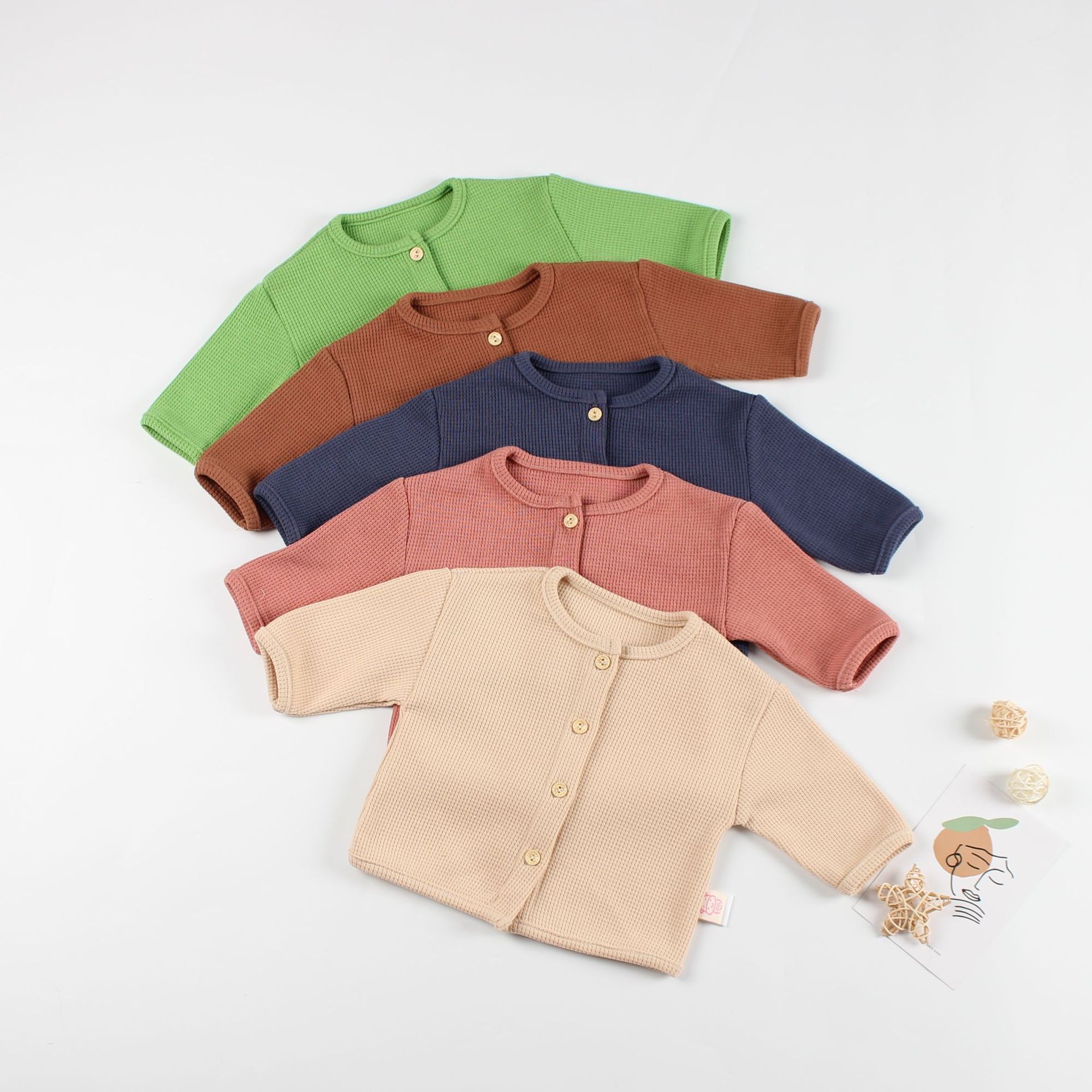 2021 Baby Autum Outwears for Men and Women, Korean Style Ins Spring and Autum Clothing for 0-1 Year Old Babies, Versatile Cardigans for Going Out