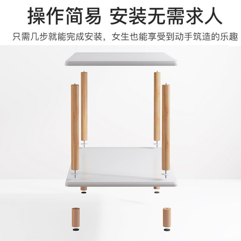 Modern Bedside Table in Ins Style for Bedroom, Small Storage Rack for Rental Apartment, Simple Small Table, Internet-Famous Side Table and Side Cabinet