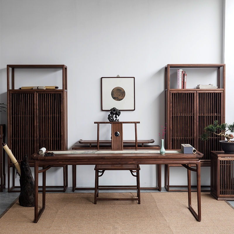 New Chinese Style Desk, Old Elm Calligraphy Table, Real Brush Writing Desk, Old-Fashioned Zen Simple Office Light Luxury Desk Wholesale