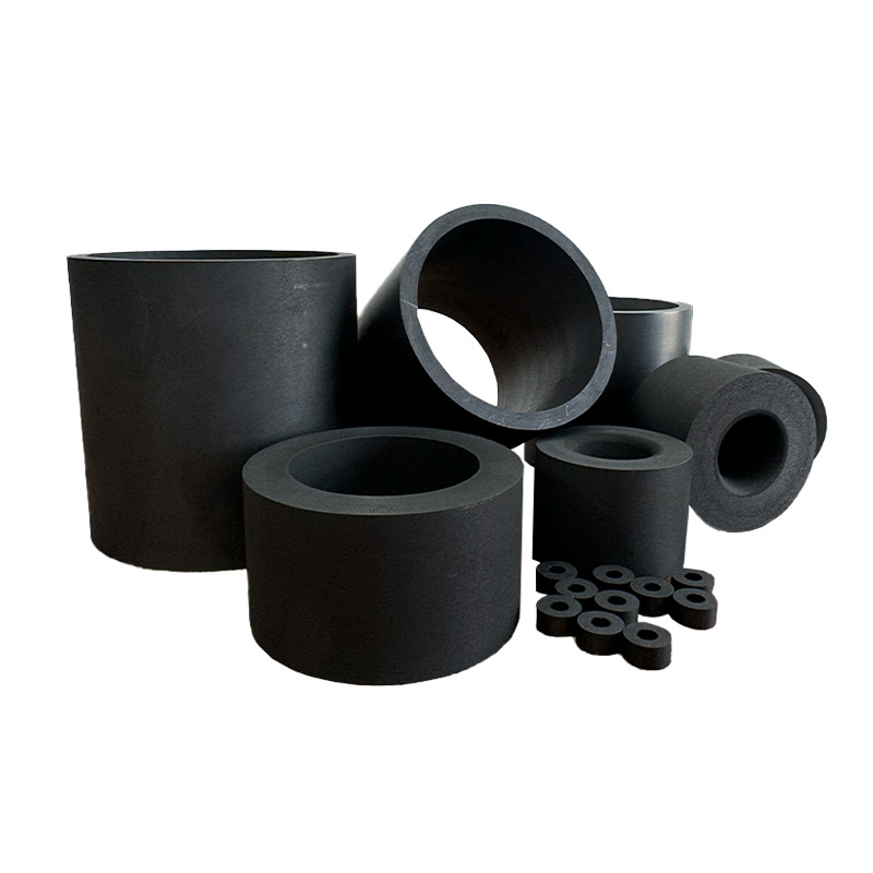 High Purity Graphite Sleeve Bearing Sleeve High Temperature Resistant Graphite Parts Mechanical Sealing Ring Acid and Alkali Resistant and Wear Resistant Graphite Sleeve Customization