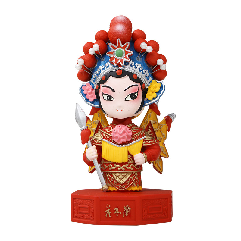 Old Beijing Opera Opera Ornaments Mask Decorative Doll Shake Head Doll Chinese Style Characteristic Folk Crafts