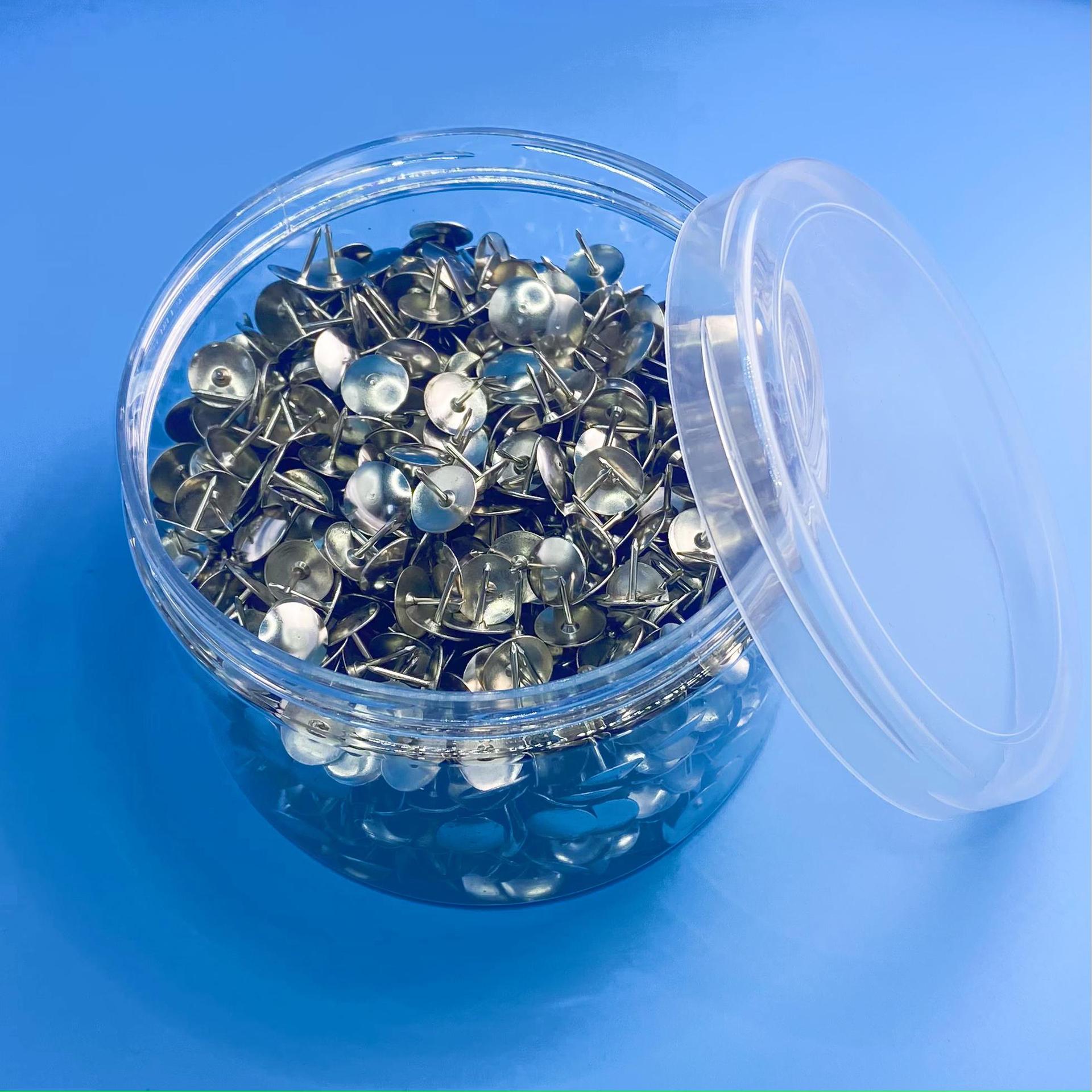 silver golden thumbtacks, wall nails, flat nails, table top nails, thickened nickel-plated anti-rust nails, curtain nails