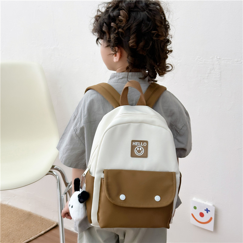 Fashion color children's shoulder bag kindergarten large capacity boys and girls school bag children's travel small backpack wholesale