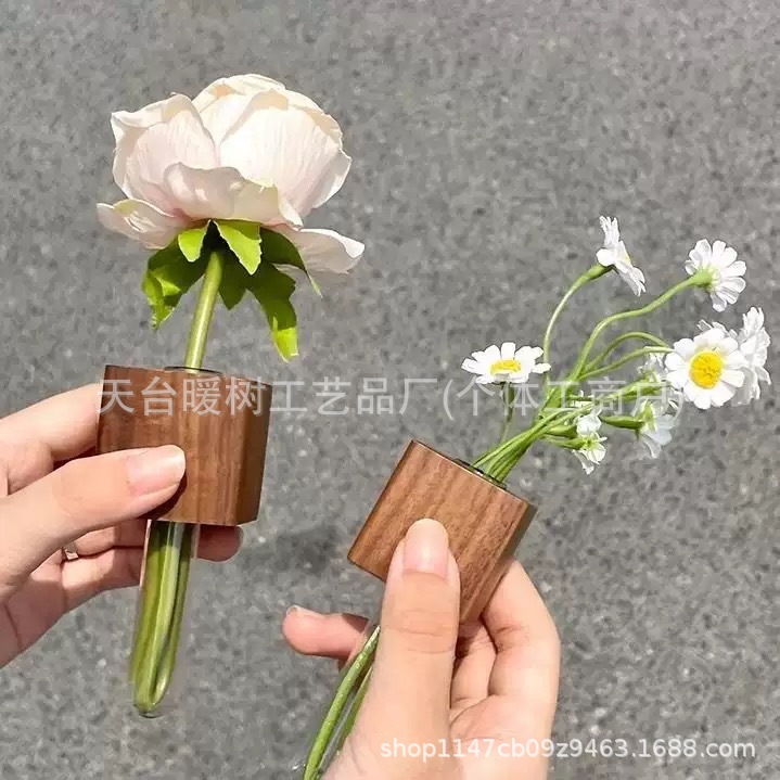 Прямые магниты на холодильник DIY из массива дерева устройство для аранжировки цветов магнитный магнит для букета ювелирные изделия деревянные изделия