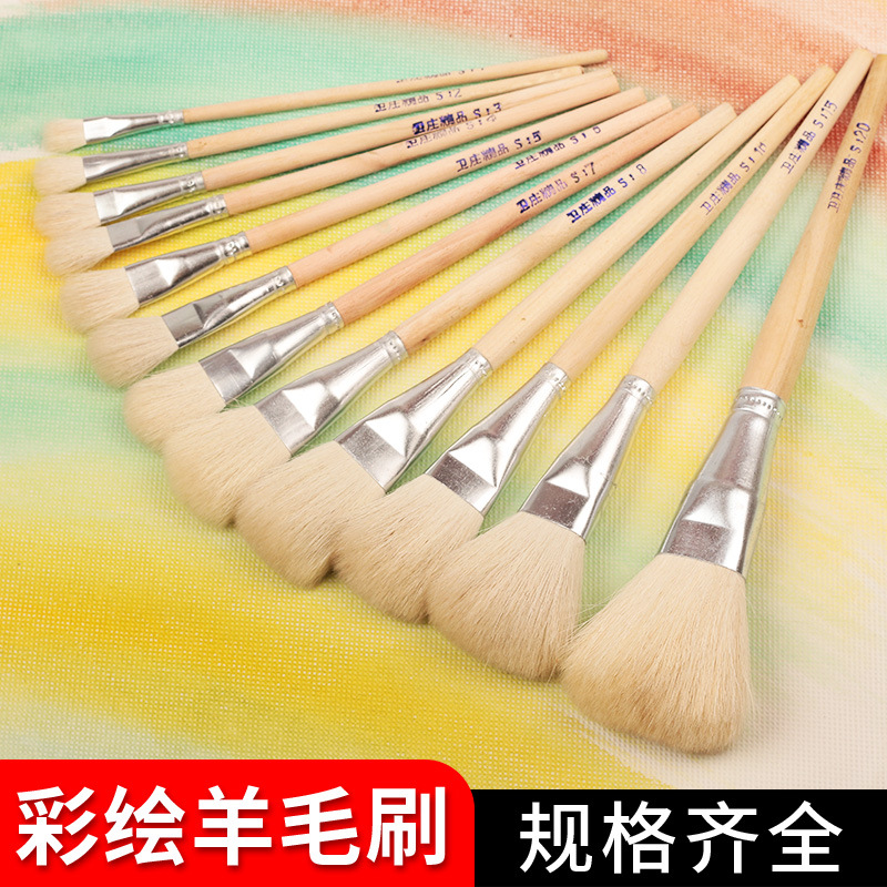 Wholesale Wool Brush Soft Head S Pen Ceramic Drawing Gold Craft Pen Paint Brush Industrial Craft Painted Wool Brush