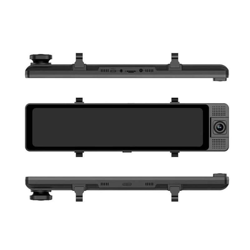 12inch Sanlu Rearview Mirror 2.5K+1080P Driving Recorder Reversing Image Wifi Mobile Phone Interconnection Cross-Border