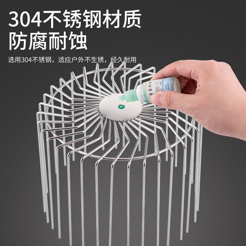 Range hood anti-bird cover kitchen and bathroom exhaust hole 304 stainless steel sewer pipe wall hole anti-rat air outlet net cover