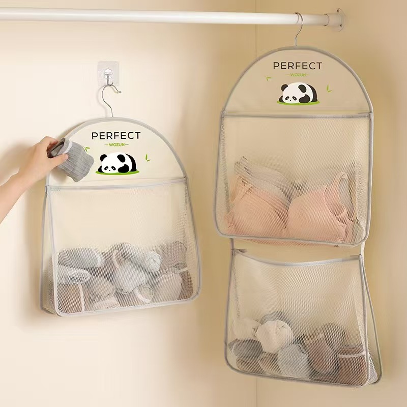 Socks Storage Hanging Bag Wardrobe Dormitory Storage Net Bag Underwear Storage Wall Hanging Organize Storage Bag Storage Bag