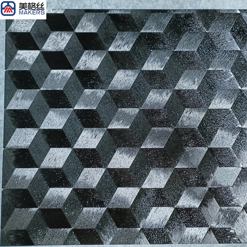 Новый продукт, тонкая углеродная ткань, декоративная, односторонняя форма, 12k150g, 3D стерео расширенная углеродная ткань