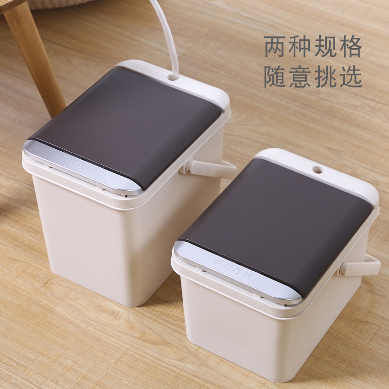 Plastic Tea Dregs Bucket Tea Bucket Office Tea Room Satchel Trash Can with Lid Filter Drainage Tea Props Sanitary Bucket