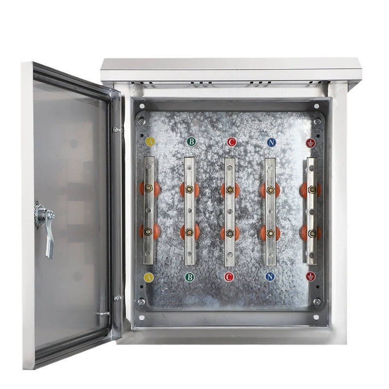 Stainless Steel Low-Voltage Cable Branch Box Copper Busbar Conversion Box T-Terminal Floor Bridge T-Cable Insulation Transfer Box