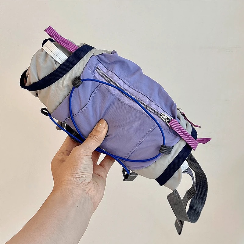 Travel Outdoor Backpack Women's Lightweight Contrasting Color Mountaineering Bag Hiking and Cycling Large Capacity Sports Spring Outing Hiking School Bag