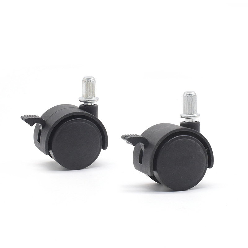 Manufacturers supply PP straight casters plastic storage cabinet casters, mobile air conditioning casters, rack universal wheels