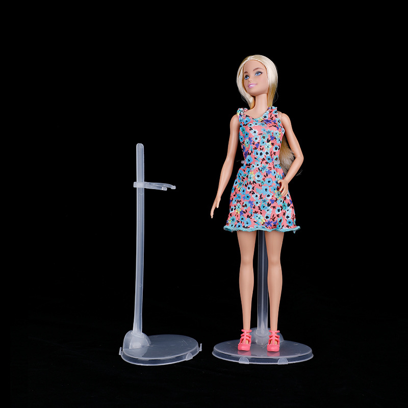 11.5 inch 30cm Barbie doll transparent PP plastic card waist standing stand adjustable bracket