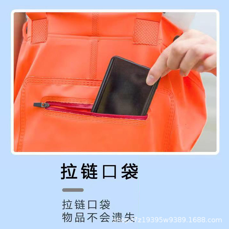 3D Women's Half-length Women's Water Pants Half-length Rain Pants Waterproof Clothes Women's Catching Fish Hooked Full-body Fishing Leather Fork