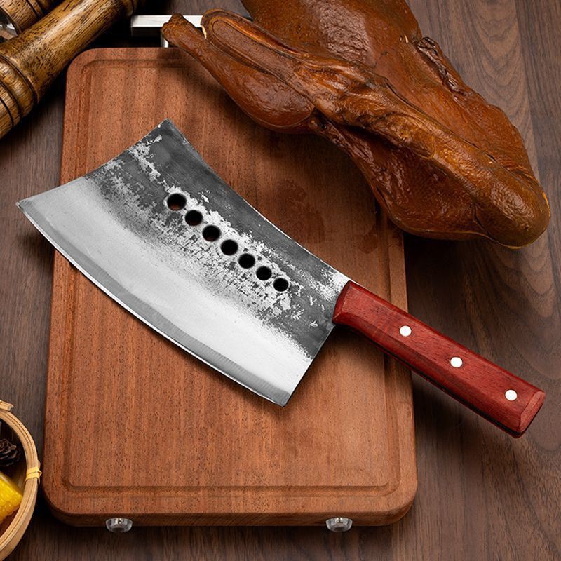 Hand Forged Commercial Thickened Spring Steel Chopper Pig, Cattle and Sheep Bone Bearing Steel Butcher Chopping Meat Knife Seven Star Chopping Bone Knife
