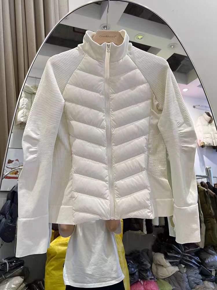 Новая куртка Lulu, стиль 90% белого утиного пуха, спортивная, йога, легкая, для активного отдыха