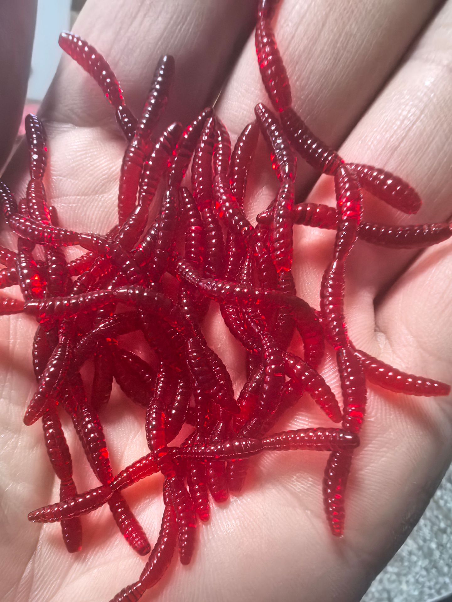 high quality simulation red worm earthworm fishing bait soft no burr added food grade bait agent