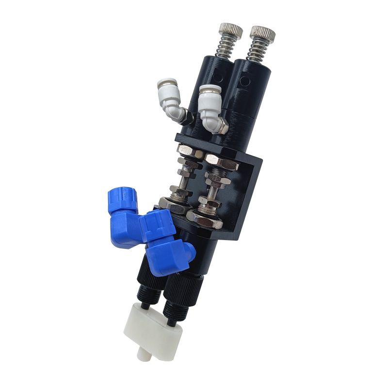 23 Double Liquid Ab Glue Thimbles/Suction-Type Dispensing Valve, Two-Component Plastic Three-Way Pneumatic Dispensing Valve Glue Filling Gun