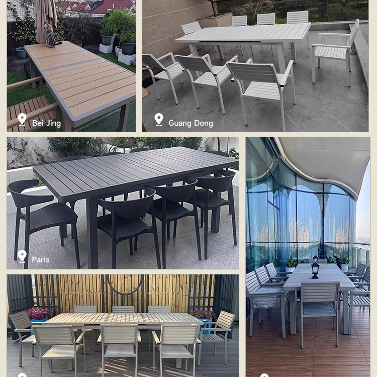 Nordic Outdoor Balcony Dining Table and Chairs Villa Courtyard Sun Room Hotel Garden Outdoor Leisure Rope Rattan Chair Furniture