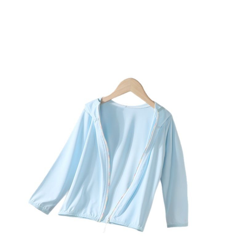 Summer Kidsren's Sun Protection Clothing 50+ Ice Silk Anti-Uv Light and Breathable Gradient Color Sun Protection Clothing for Boys and Girls Summer Clothing