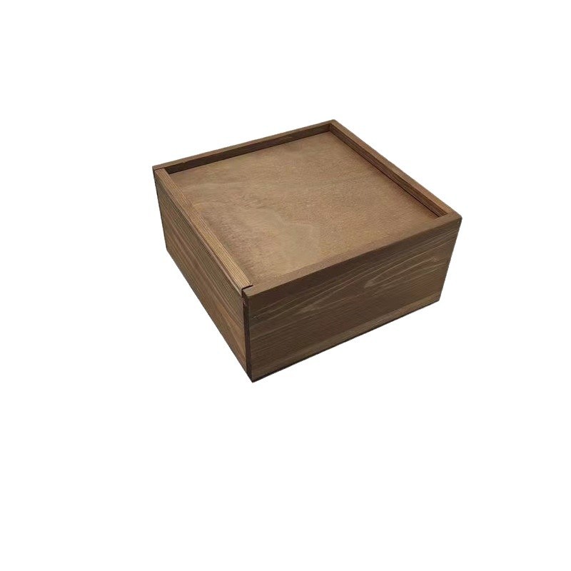 Spot Wooden Storage Box Pull-Out Universal Packaging Box Retro Color Souvenir Gift Box Document Sundry Storage Box