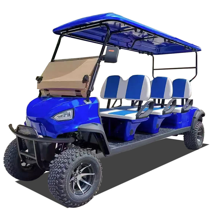Golf Cart Electric Four-Wheel Sightseeing Car 2-8 Seats Cross-Border Export Fuel-Powered Detachable Solar Power Generation