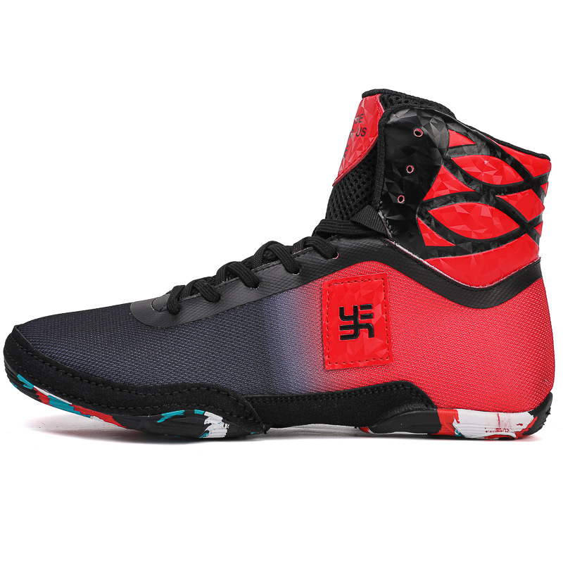 Training Shoes, Boxing Shoes, Men's Mid-Top Fighting Shoes, Wrestling Shoes, Fitness Shoes, New Breathable Fighting Shoes for Men