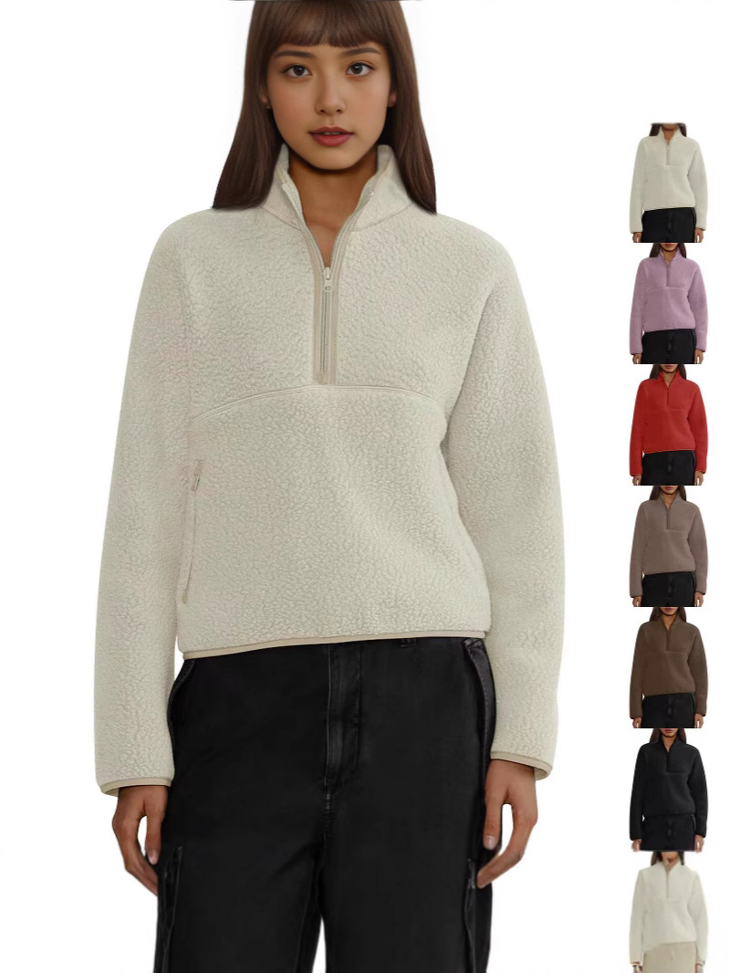 Универсальные женские топы повседневные женские полузиповые свободные свитшоты для женщин