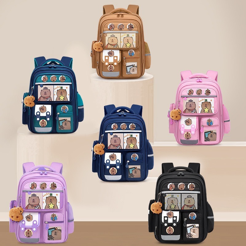 Kulomi Schoolbag Primary School Grade 126 Girl Cartoon Ridge Protection for 6-12 Years Old Children Backpack