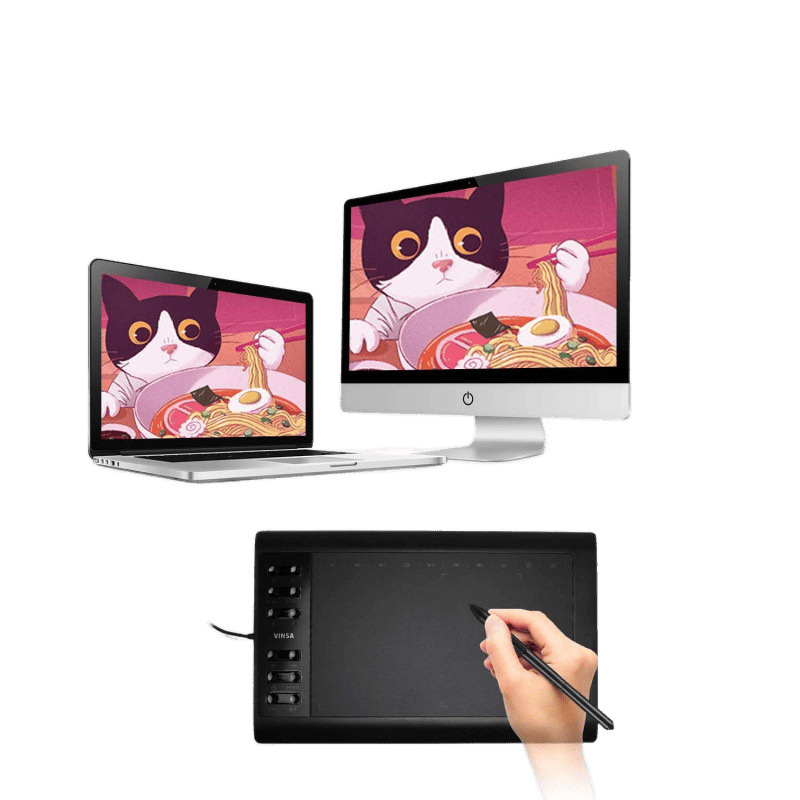 Hand-Painted Board in Stock Online Course Digital Board with Mobile Phone and Computer Drawing Board 8192 Level Pressure-Sensitive Pen