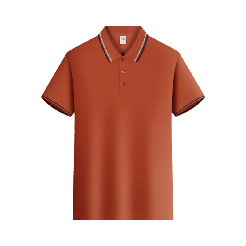 Contrast Color Lapel Polo Shirt Work Uniform Custom Corporate Workwear Printed Logo Embroidery Summer Short-Sleeve Advertising Shirt