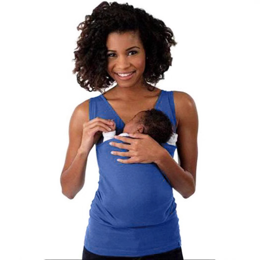 Amazon AliExpress wish kangaroo dad multifunctional clothes kangaroo mommy casual T-shirt vest women