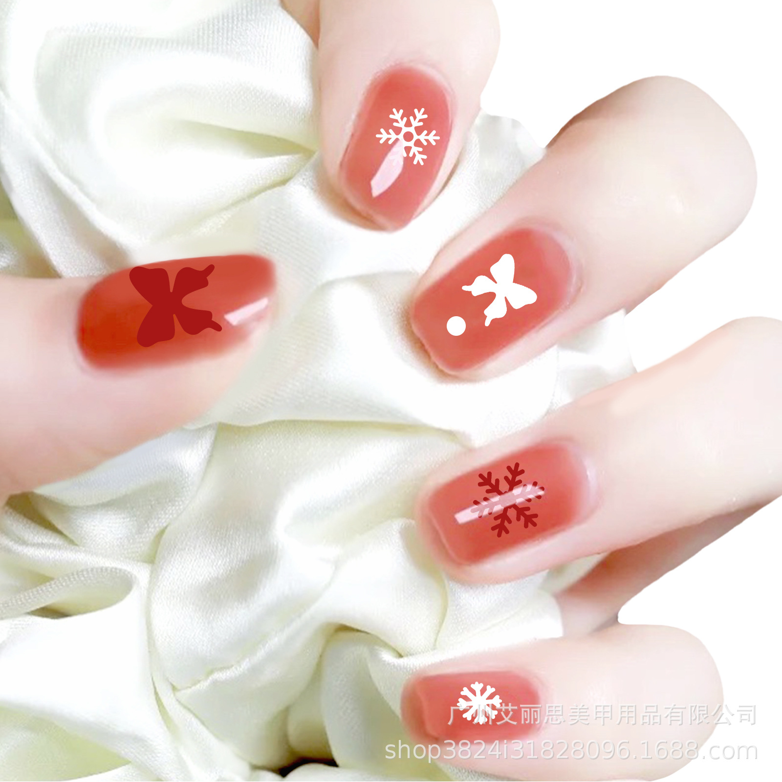 Nail Art Ins Hollow-out Sticker Dual-purpose Spray-painted Snowflake Love Star French Edge Multi-pattern Nail Art Decoration suit