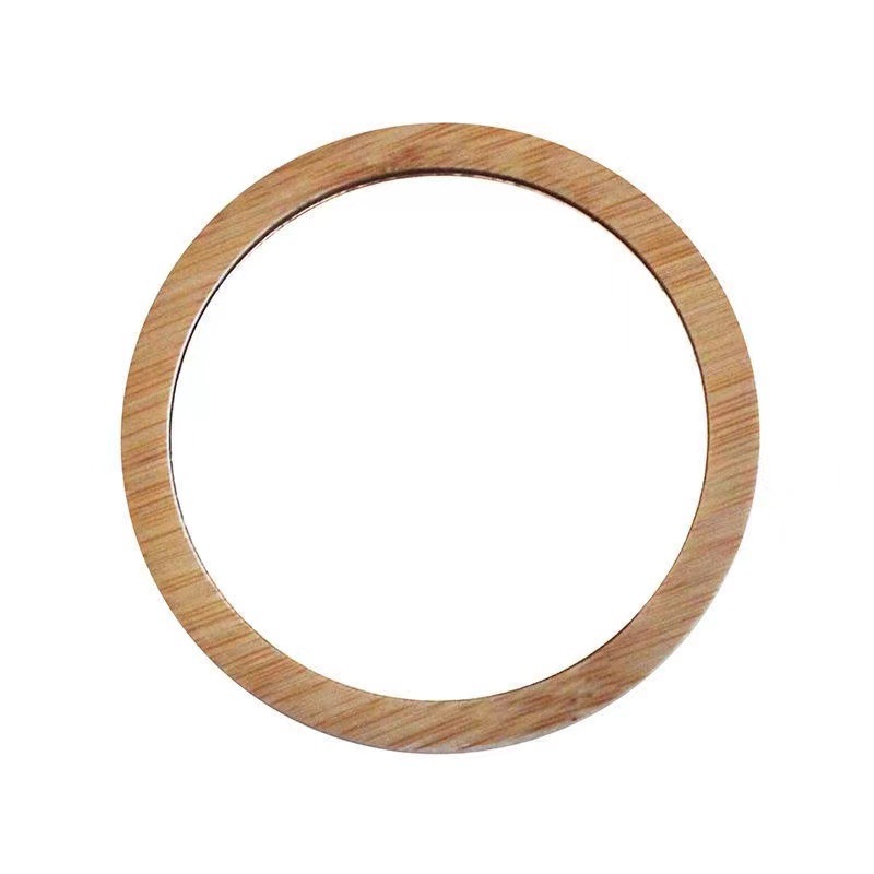 Cross-border explosions beauty makeup portable makeup mirror bamboo mirror portable mirror mini small round lettering in stock wholesale