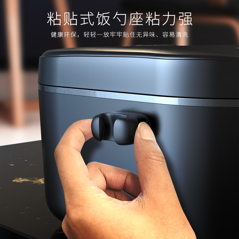 Rice cooker rice spoon rack kitchen rice spoon household rice spoon multi-functional storage hook rice shovel seat rice spoon rack