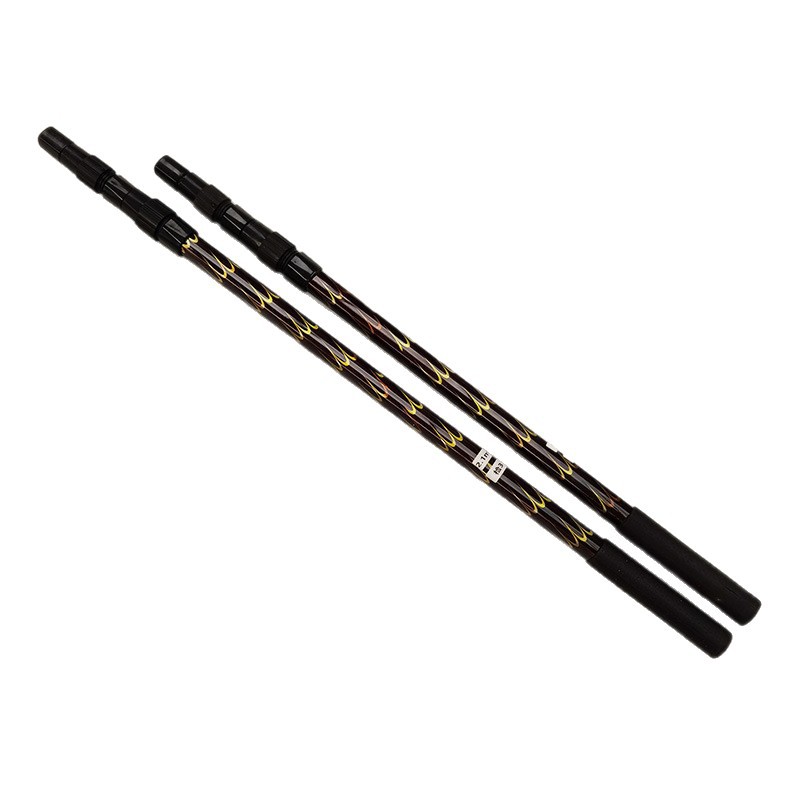 Aluminum Alloy Telescopic Fishing Net Rod with Floral Pattern Fishing Net Head